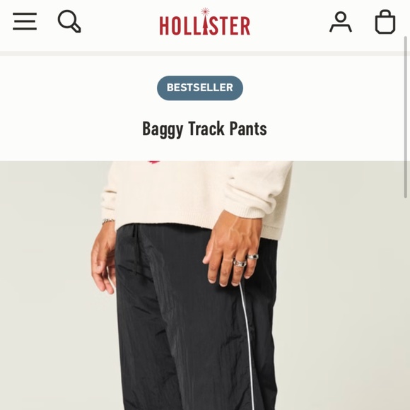 Hollister Baggy Track Pants - Picture 4 of 4